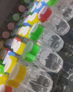Set of 3 Glass Colorful salt and pepper dispenser