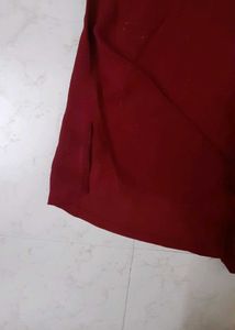 Formal top Maroon With Side Slit and pastel shirt