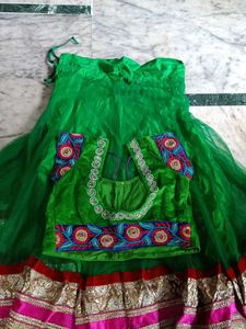 Green Lehenga Choli Set