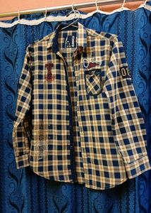 Boys Check Full Shirt