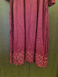Maroon Casual Dress