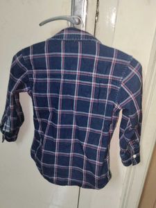 Boy's Plaid Casual Reversible Shirt