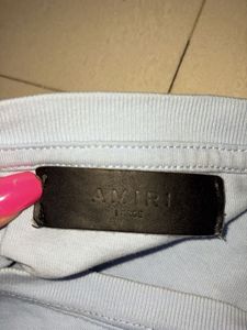 Amiri washed blue t shirt