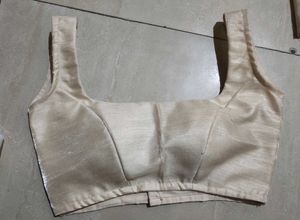 banglore satin backless sleevless blouse