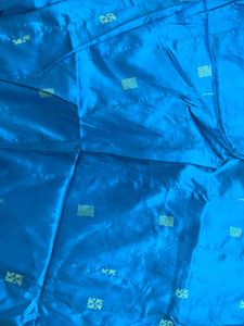 Turquoise blue Silk Skirt with Dupatta