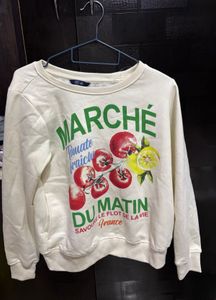 Graphic Print Pullover Sweatshirt