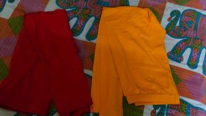 Red &amp; Yellow Cotton leggings Set