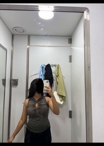 Stylish Cut-Out Halter Neck Top