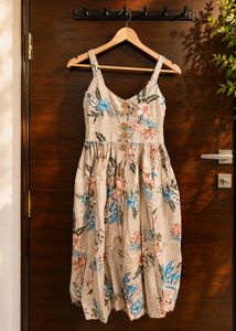Floral Breeze Button-Front Summer Dress