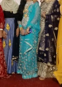 Aqua Embroidered Salwar Kameez