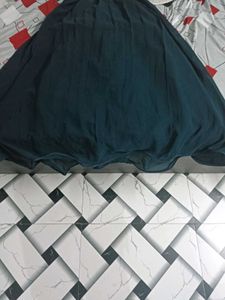 Embroidered Teal Blue top skirt set