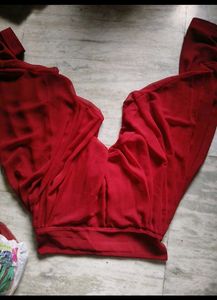 Red Ethnic 5 mtr Salwar