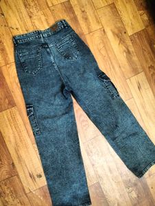 ⚡Stylish Acid Wash Cargo Jeans
