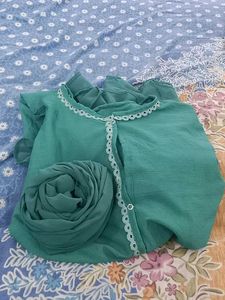 Elegant Green Abaya Dress