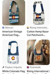 Unique Colorado Flag Denim Hobo Bag