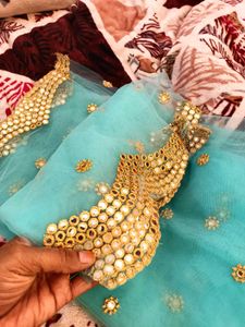 Net Dupatta with Embellishments