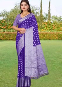 Royal Purple Silk Saree