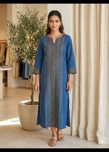Stylish Blue Printed Kurta