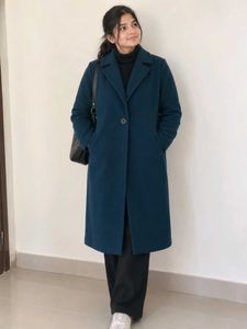Elegant Teal Overcoat