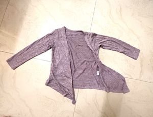 Light Purple Long Sleeve Wrap Top