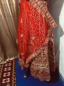 Beautifull Bridal Lenga With Belt 3pcs Set