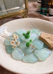 New Cute Beaded Cactus Mickey Stud Earrings