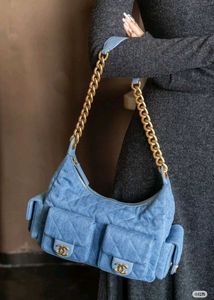 Chanel denim cargo slingbags
