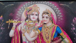 Framed Radha Krishna Painting