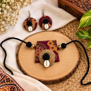 Bohemian Shell Necklace & Earring Set