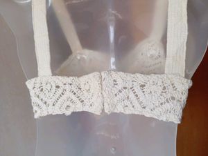 Cream Crochet Bralette