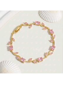 Elegant Floral Design Bracelet &amp; Ring Set