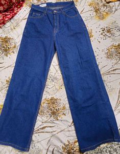 Flared Blue Denim Jeans