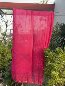 Vibrant Pink Embroidered Dupatta