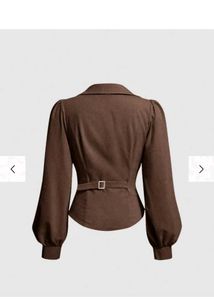 Littlebox Chic Brown Wrap Blouse