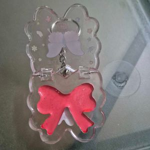Cute Butterfly lipgloss and blush in one Keychain