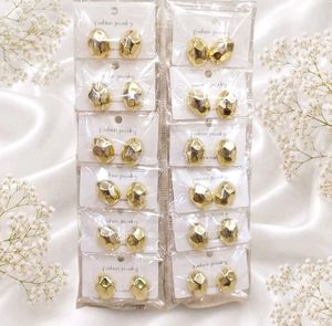 Chic Gold Disc &amp; Pearl Drop Earrings