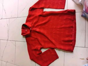 Trendy Red Net Top