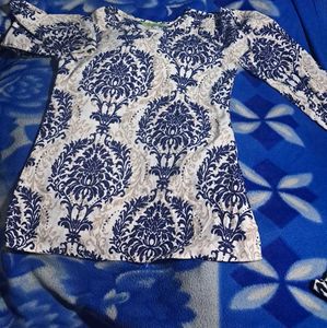 Patterned Long Sleeve Top