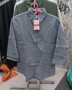 Gray Button-Down Shirt