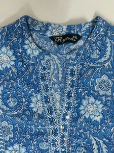 Beautiful Blue Floral Print Kurta🌼💙