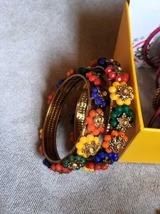 Boho Beaded Bangle Set