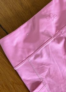 Pink High-Waisted Athleisure pants with Pockets