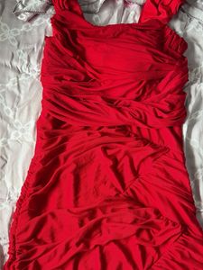 Stunning Red Ruched Dress