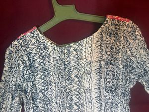 Elegant Pink &amp; White Kurta