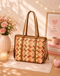 Chic Geometric Print Tote Bag