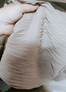 Beige Flowy Hijab