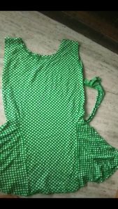 Beautiful Green Colour polka dot top/ Trendy top