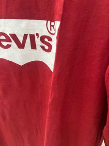 Levi's Red Long Sleeve Logo Tee