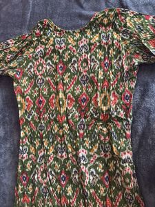 Green IKAT Kurta