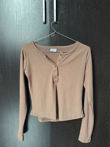 Little box Cute Brown Long Sleeve Top
